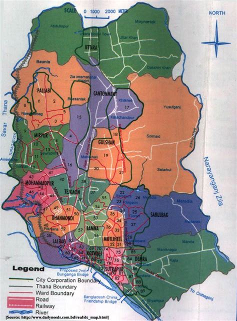 Dhaka City Thana Map - Map Of Asia