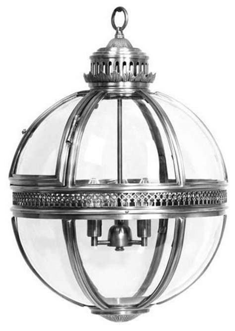 Eichholtz Residential Lantern Nickel Large - Traditional - Pendant Lighting