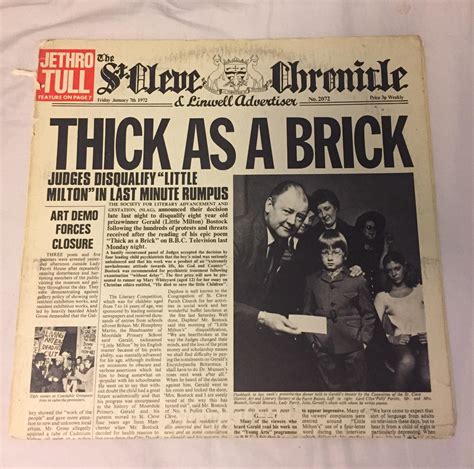 Jethro Tull - Thick as a Brick : r/vinyl