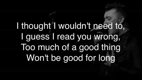 Sam Smith - Good Thing Lyrics - YouTube