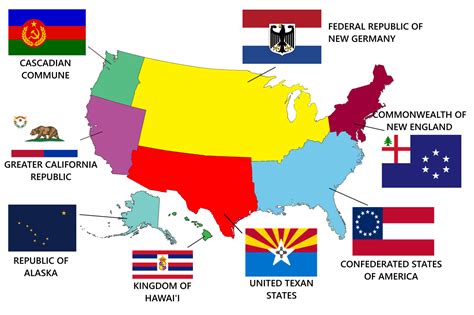 The best of /r/vexillology — The borders and banners of balkanized America from...