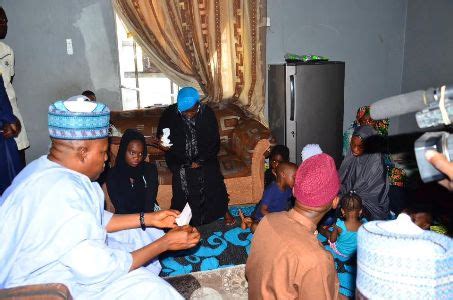 Photos: Borno state gov, Kashim Shettima, visits wife of fallen hero ...