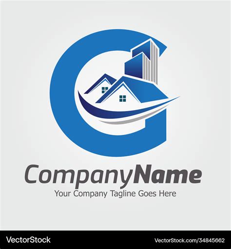 Building and construction logo design Royalty Free Vector