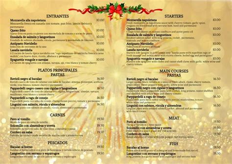 Menu at Ristorante Italiano Luna Rossa restaurant, Playa Blanca