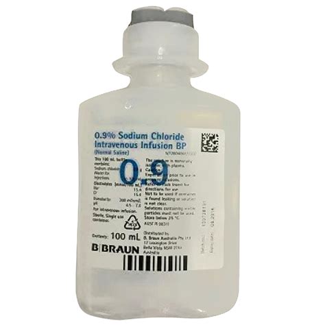 Sodium Chloride 0.9% Bottle - 100ml | MEC The Medical Equipment ...