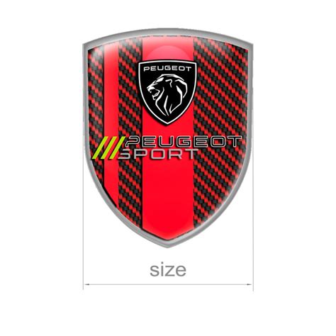 Badge Emblem Silicone Logo Peugeot Sport Self-adhesive Domed - Etsy