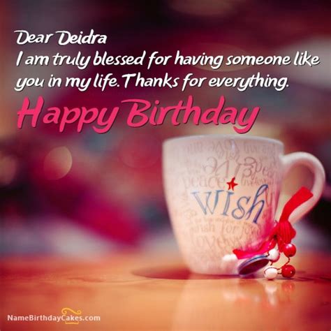 Happy Birthday Deidra Cakes, Cards, Wishes