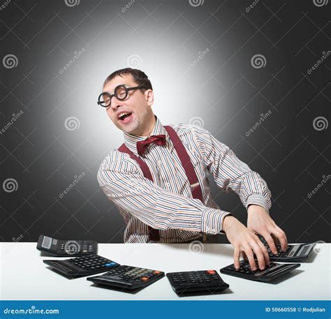 Funny accountant stock photo. Image of comic, funds, business - 50660558