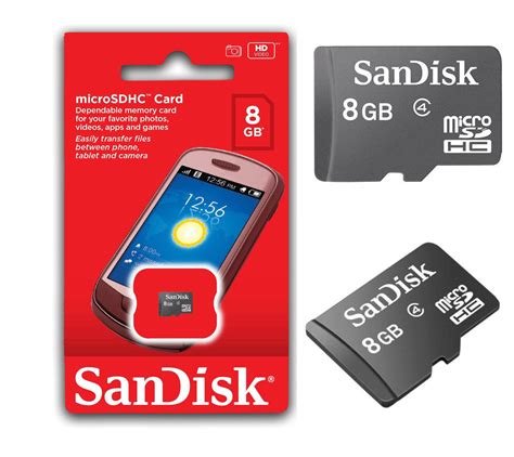 SanDisk 8gb Micro SD Memory TF Mini SD Card 8 GB Fits all mobile Phones ...