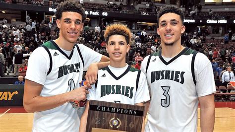 LaMelo Ball, younger brother of UCLA star Lonzo Ball, hit a deep 3 ...