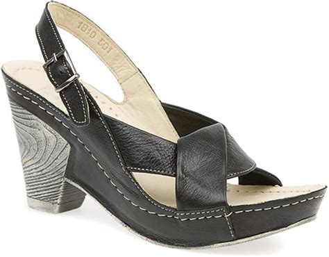 Pavers High Heel Leather Slingback Sandal 123 907 - Black Size 10: Amazon.co.uk: Shoes & Bags