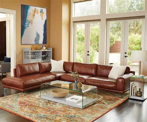 Peruna Leather Left Sectional – Scandinavian Designs