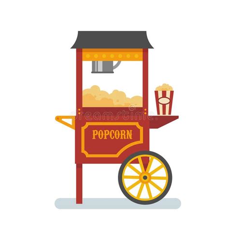 Image result for popcorn cart vector | Popcorn, Popcorn machine, Memory ...