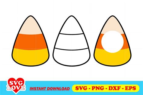 Candy Corn SVG Candy Corn Monogram SVG - Gravectory