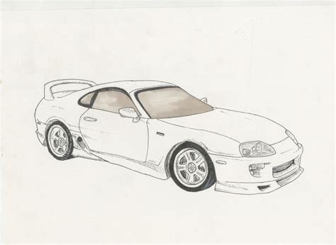 Toyota Supra Sketch by BombinArt on DeviantArt