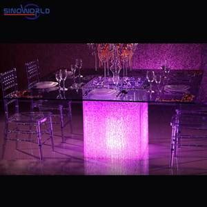 Wholesale led round light dining table For Setting Up Functional Bars ...