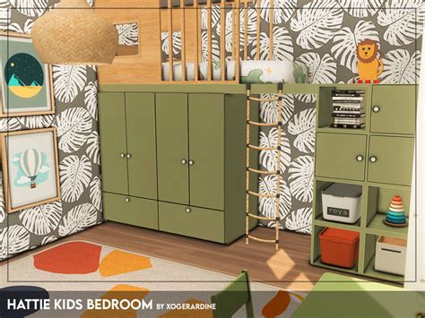 Sims 4 Cc Furniture, Kids Furniture, Living Furniture, Sims 4 Bedroom, Kids Bedroom, White Brick ...