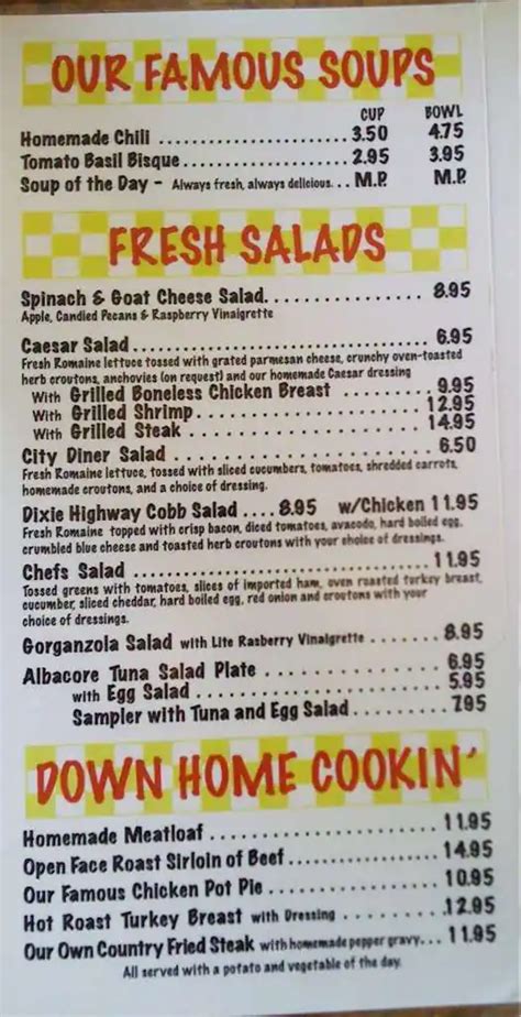 City Diner Menu, Menu for City Diner, West Palm Beach, Miami - Urbanspoon/Zomato