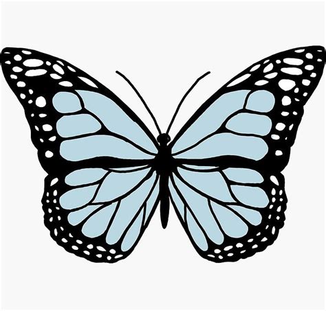 Blue Butterfly Sticker by pags18 | Butterfly printable, Butterfly clip art, Butterfly coloring page