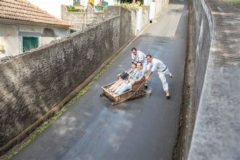 Sleigh ride in Funchal Madeira - A toboggan ride to remeber - Finally Lost