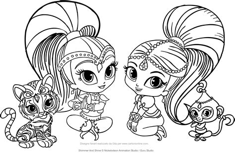 Shimmer and Shine Party Free Printable Coloring Pages. - Oh My Fiesta! in english