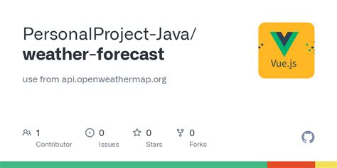 GitHub - PersonalProject-Java/weather-forecast: use from api.openweathermap.org