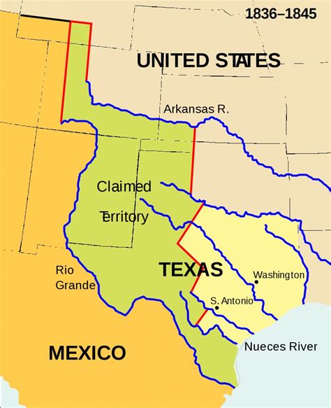 Texas Annexation - Wikipedia - Republic Of Texas Map 1845 | Free Printable Maps