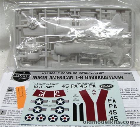 Airfix 1/72 North American T-6 Harvard/Texan (Decals -Testors Navy SNJ-5) - Bagged, 03066