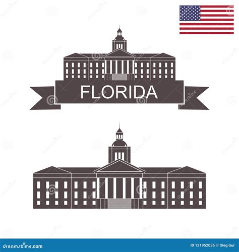 State of Florida. Florida State Capitol Building Stock Vector ...