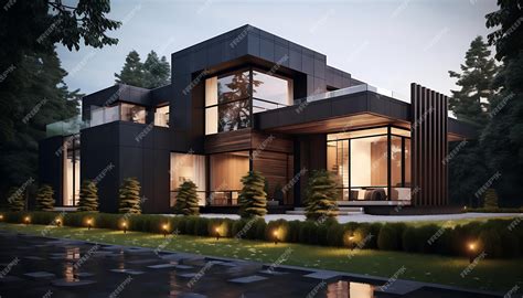 Premium Photo | 3d house design in the style of modern minimalist