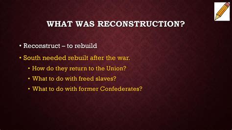 Reconstruction. - ppt download