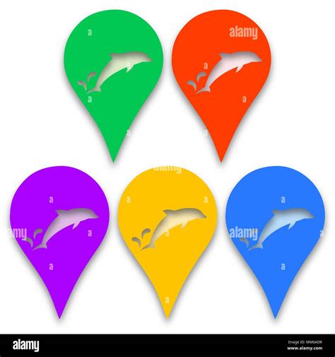 Dolphin in the technique of paper cut out. Fish. Sea creature Stock Vector Image & Art - Alamy
