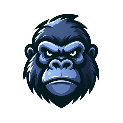 AI generated gorilla Head. cartoon style. on transparent background ...