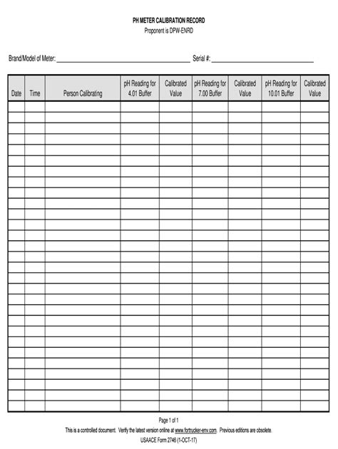 Probe calibration sheet: Fill out & sign online | DocHub