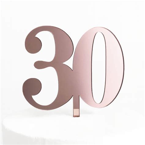 Classic Number 30 Cake Topper - SANDRA DILLON DESIGN