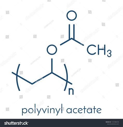 Polyvinyl Acetate Pva Polymer Chemical Structure Stock Vector (Royalty Free) 1167386578 ...