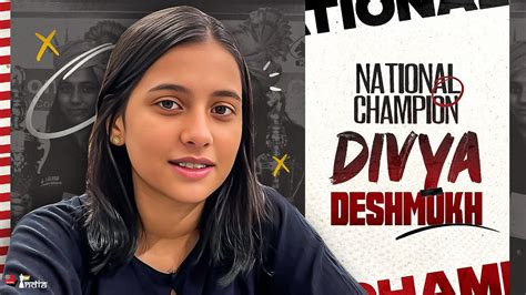 Divya Deshmukh becomes national champion of India for 2nd time in a row! - YouTube