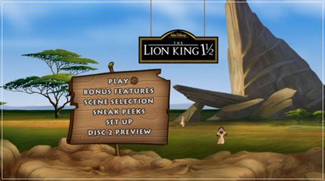 The Lion King 1½ (2004) - DVD Movie Menus