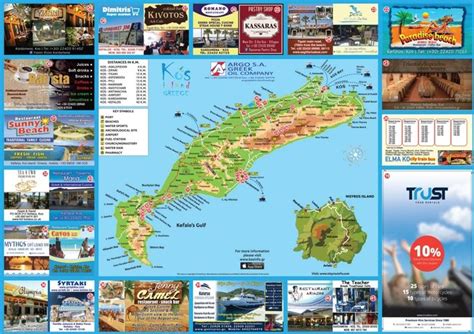 Kos tourist map | Map, Tourist map, Tourist