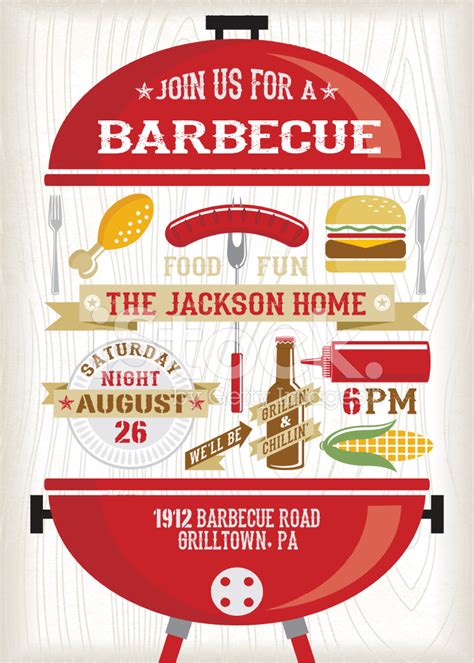 Bbq Invitation Stock Vector - FreeImages.com