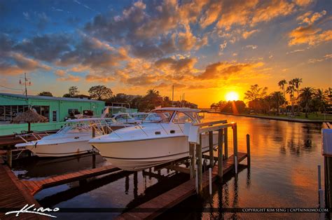 Stuart Florida Sunset at Marina by Shepard Park | HDR Photography by Captain Kimo