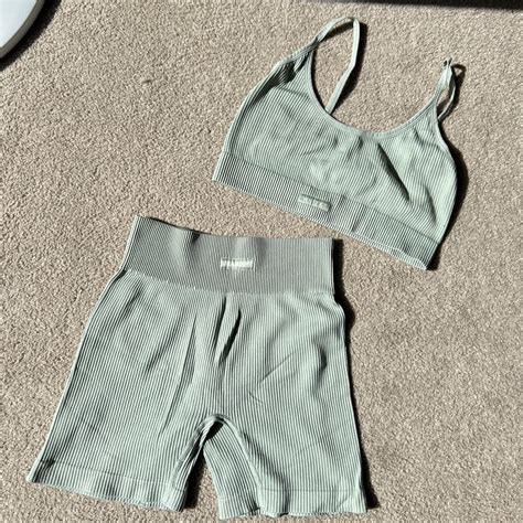 White Fox Activewear Sage Green Size small,... - Depop