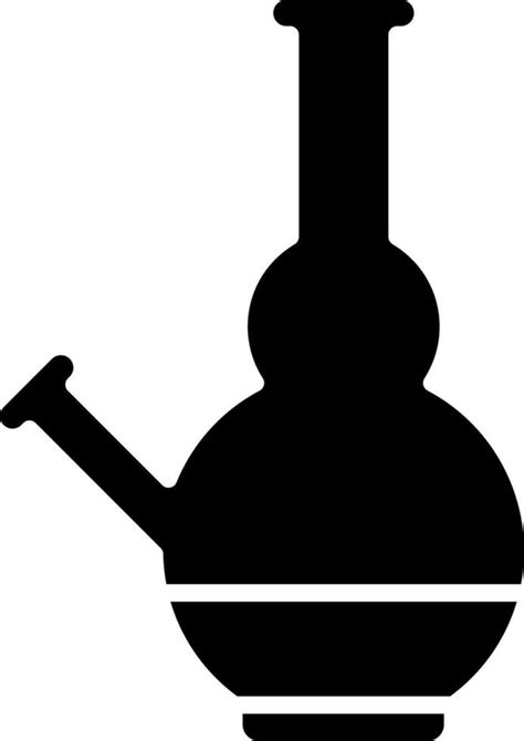 Black and White illustration of bong icon. 24292275 Vector Art at Vecteezy