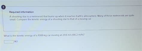 Solved Required information A shooting star is a meteoroid | Chegg.com