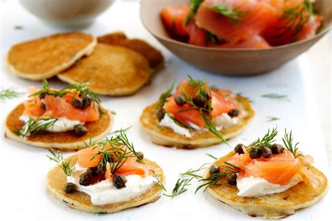 blinis with smoked salmon