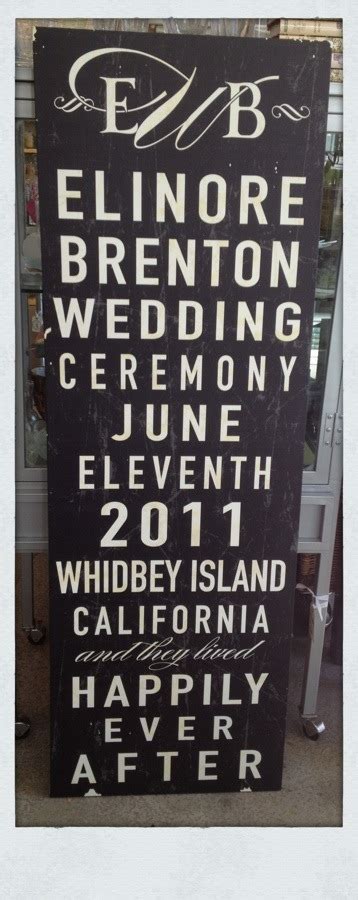 Custom Wedding Signs » Ted Kennedy Watson