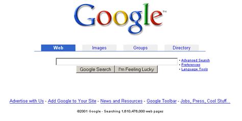 27 Years of Google Search Website Design History - 41 Images - Version Museum