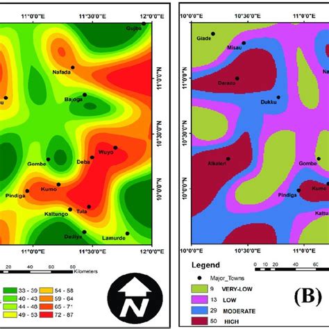 (A) Temperature gradients map of the study area; (B) Reclassified... | Download Scientific Diagram