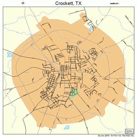 Crockett Texas Map | Wells Printable Map