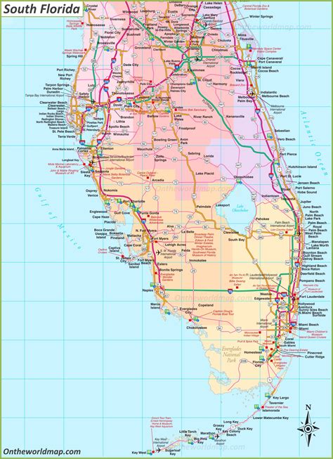 Map of South Florida - Ontheworldmap.com